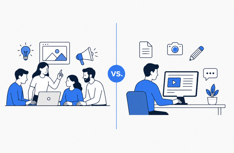 Contratar uma agência vs. montar um time interno de conteúdo?